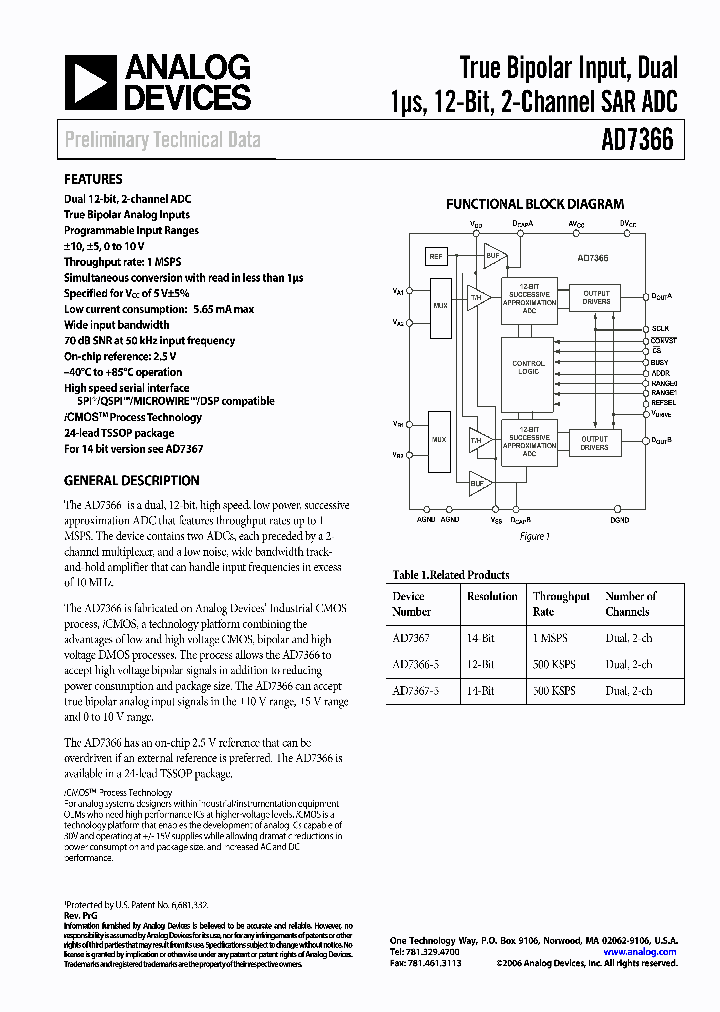 AD7366ARUZ-REEL7_707788.PDF Datasheet