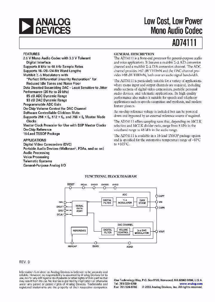 AD74111YRUZ-REEL_742578.PDF Datasheet