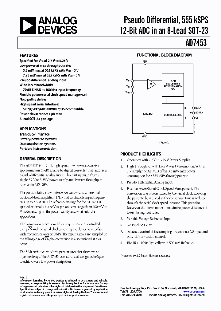 AD7453BRT-REEL7_414433.PDF Datasheet