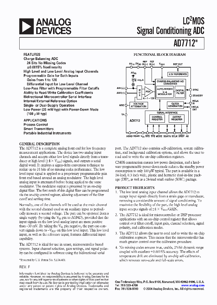 AD7712ACHIPS_785032.PDF Datasheet