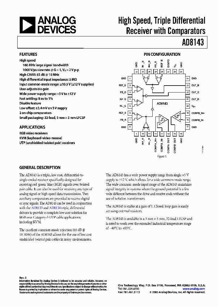 AD8143ACPZ-REEL_711103.PDF Datasheet