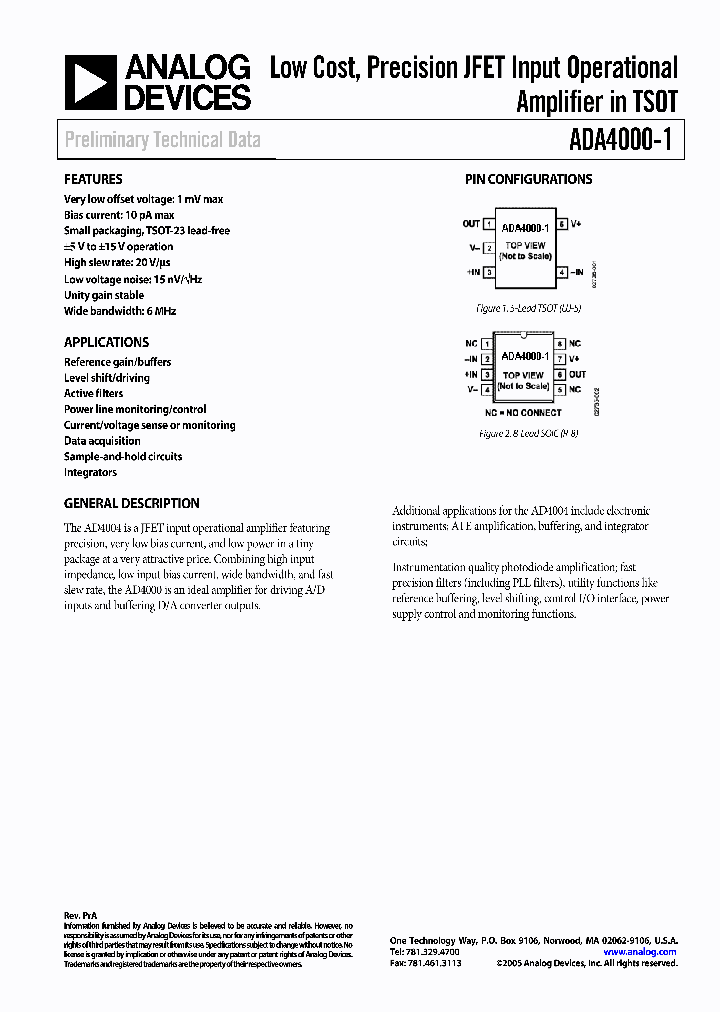 ADA4000-1AUJZ_711726.PDF Datasheet
