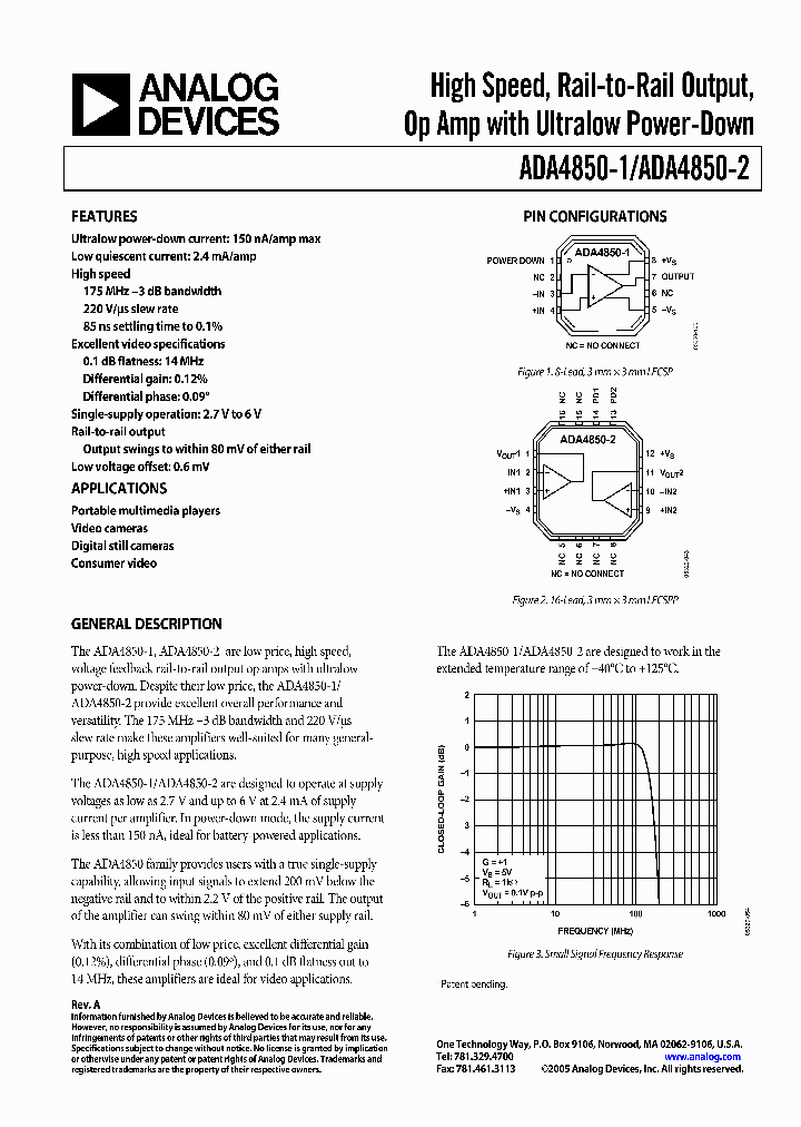 ADA4850-1YCPZ-RL7_711762.PDF Datasheet