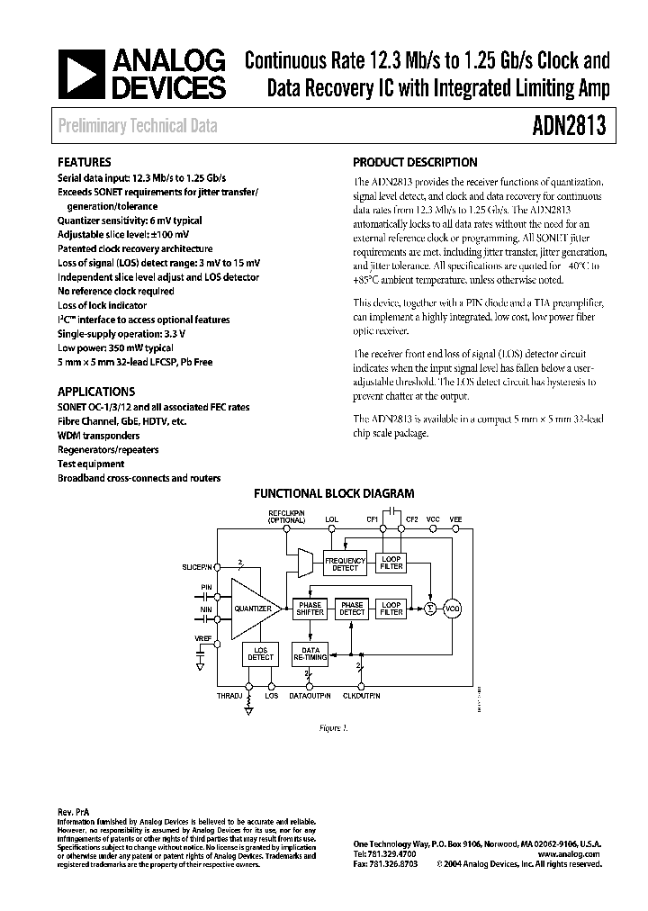 ADN2813ACPZ-500RL7_704750.PDF Datasheet