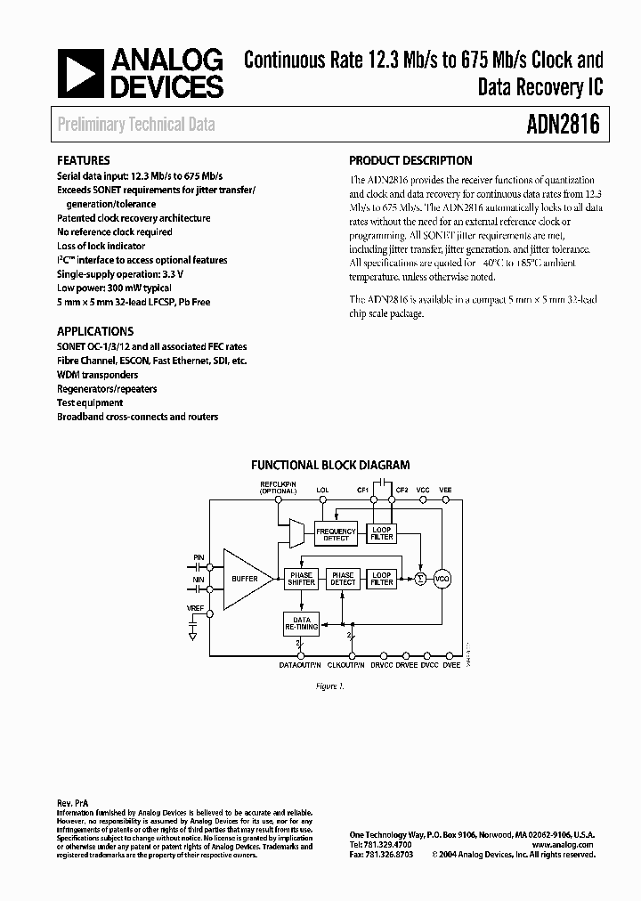 ADN2816ACPZ-500RL7_679690.PDF Datasheet