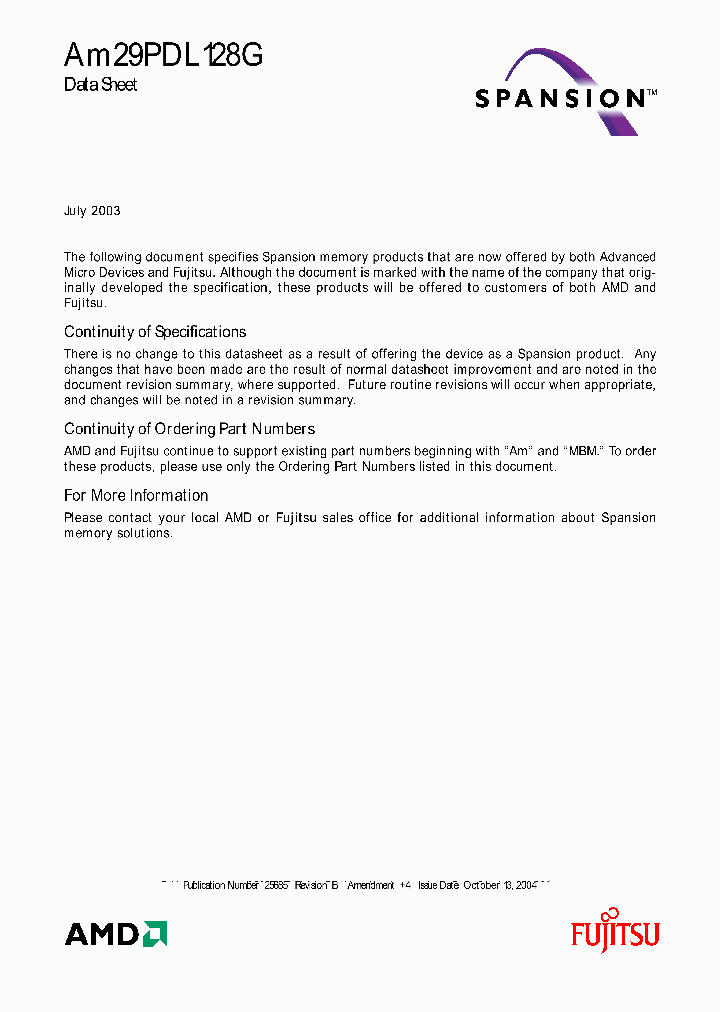 AM29PDL128G80PEI_596326.PDF Datasheet