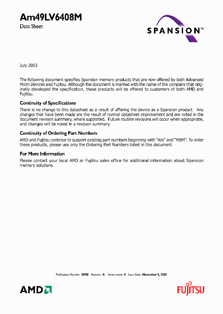 AM49LV4608MB15IS_670381.PDF Datasheet