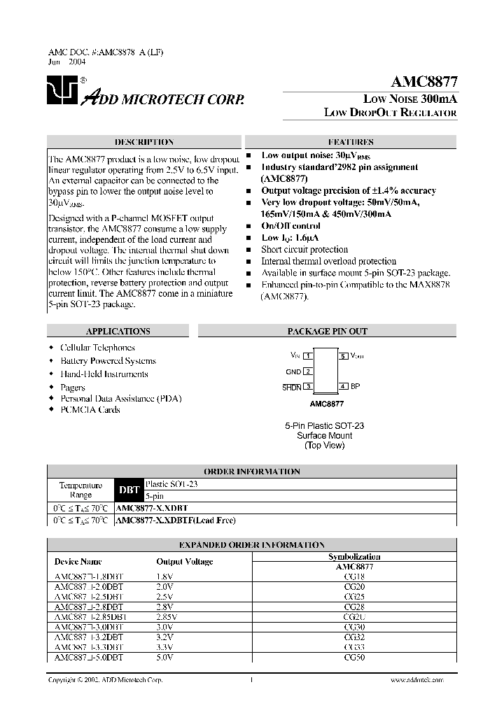AMC8877-18DBT_642770.PDF Datasheet