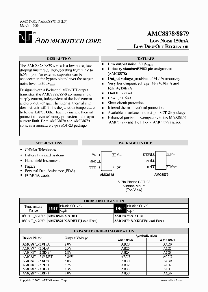 AMC8878_642768.PDF Datasheet