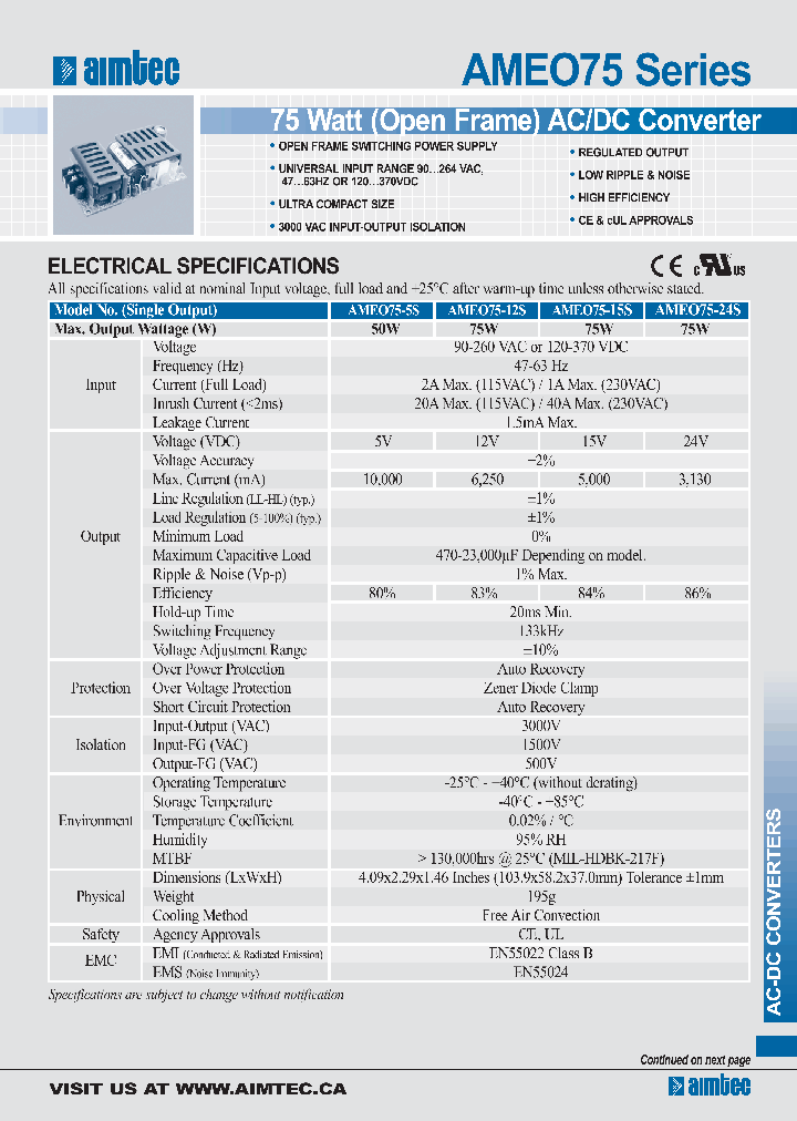 AMEO75-15S_692403.PDF Datasheet