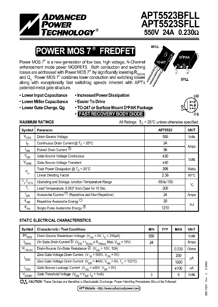 APT5523BFLL_644476.PDF Datasheet