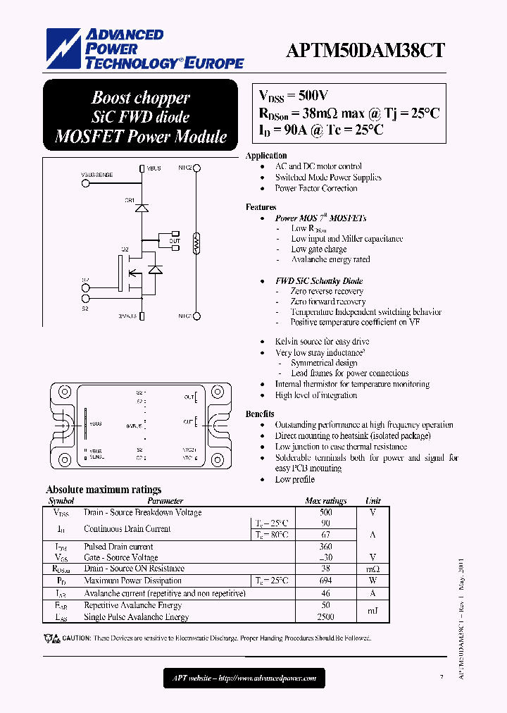 APTM50DAM38CT_646067.PDF Datasheet