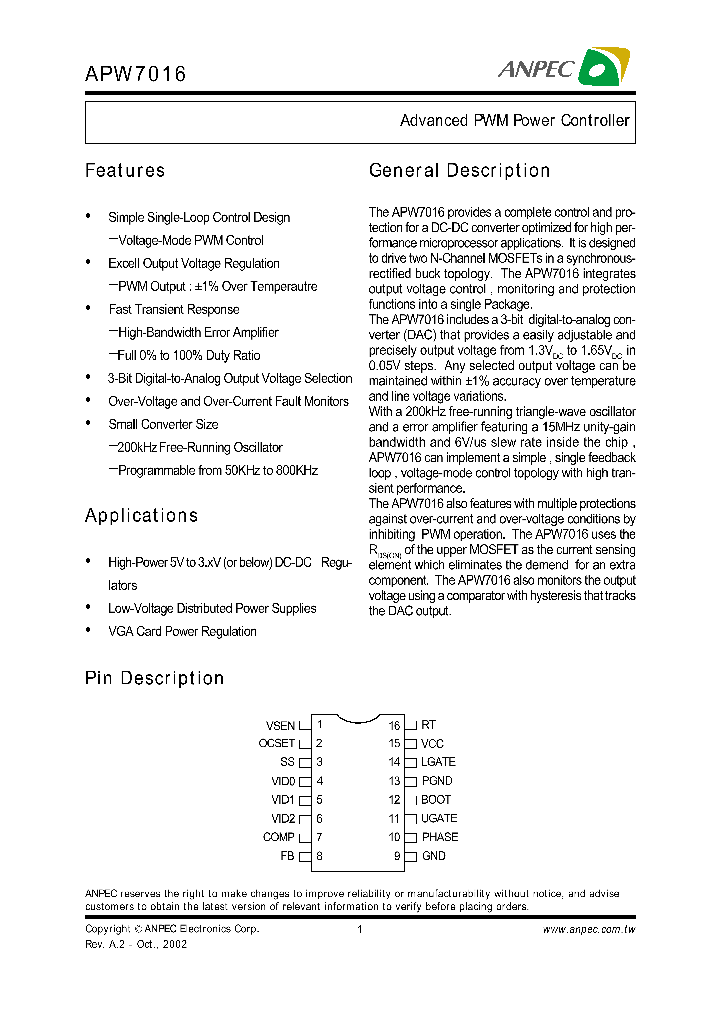 APW7016KC-TR_600717.PDF Datasheet
