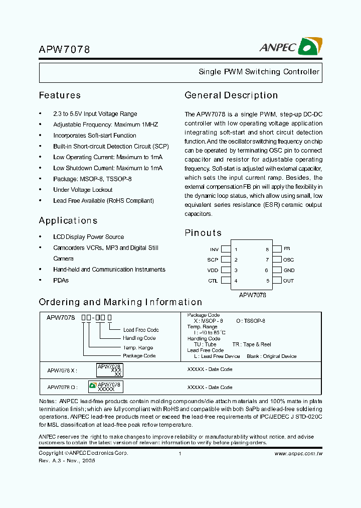 APW7078XI-TR_639495.PDF Datasheet
