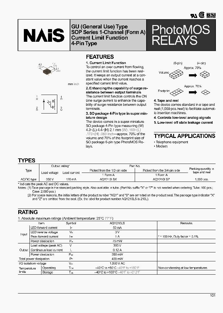 AQY210LS_614777.PDF Datasheet