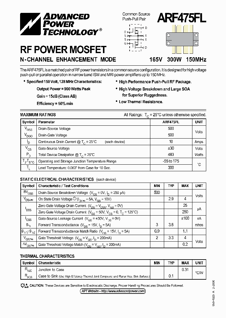 ARF475LF_646209.PDF Datasheet