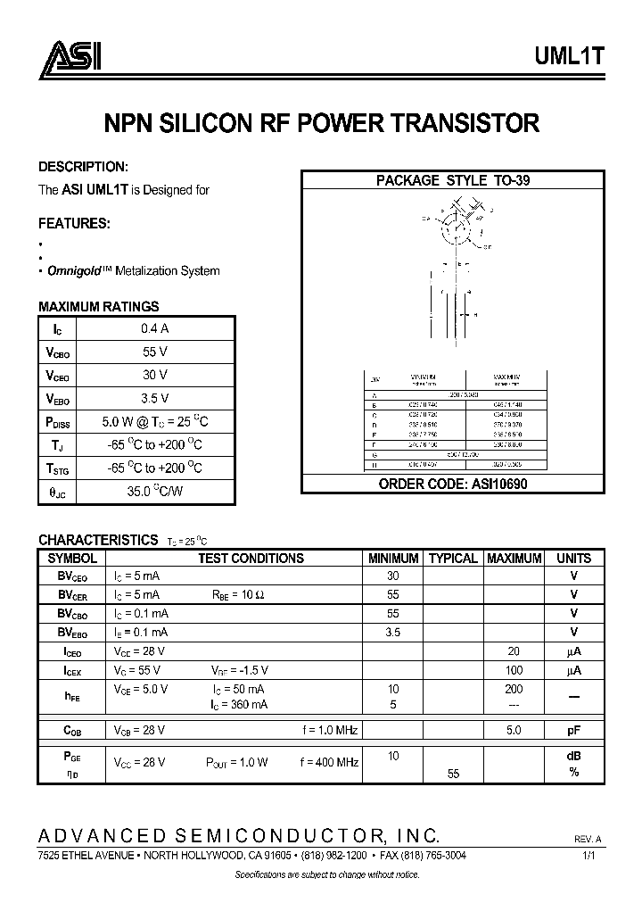 UML1T_59376.PDF Datasheet