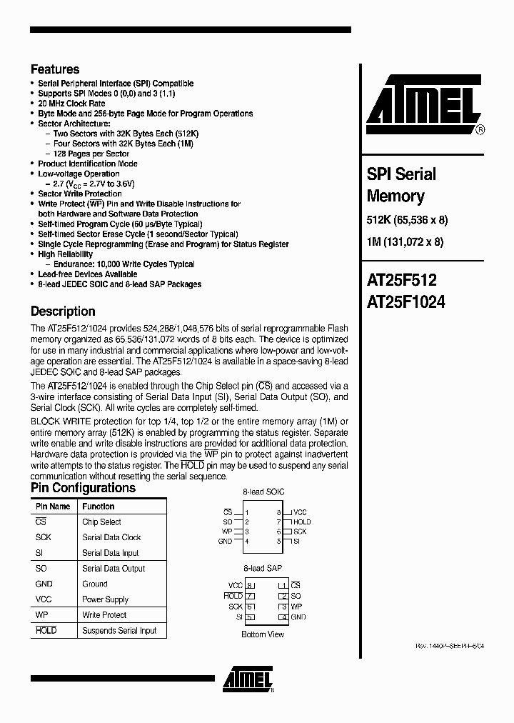 AT25F1024Y4-10YU-27_594988.PDF Datasheet