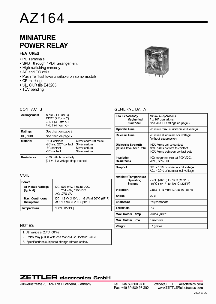 AZ164-1CT-12D_662958.PDF Datasheet