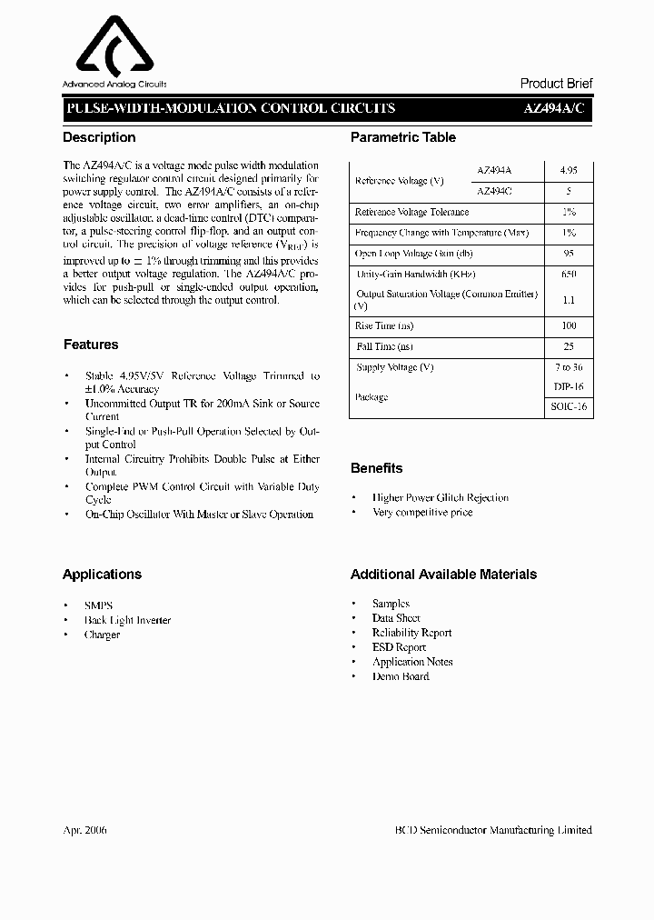 AZ494A_622306.PDF Datasheet