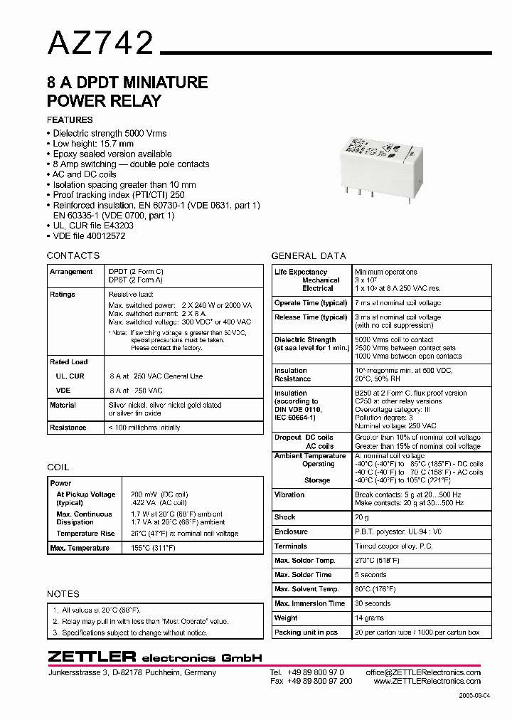 AZ742-2A-12A_664136.PDF Datasheet