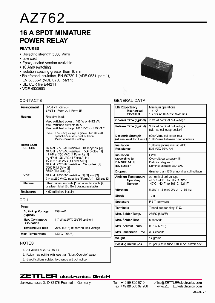 AZ762-1A-6D_664208.PDF Datasheet