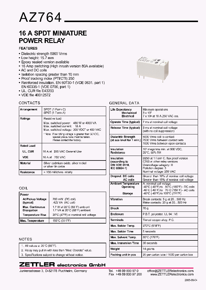AZ764-1AH-36D_664631.PDF Datasheet