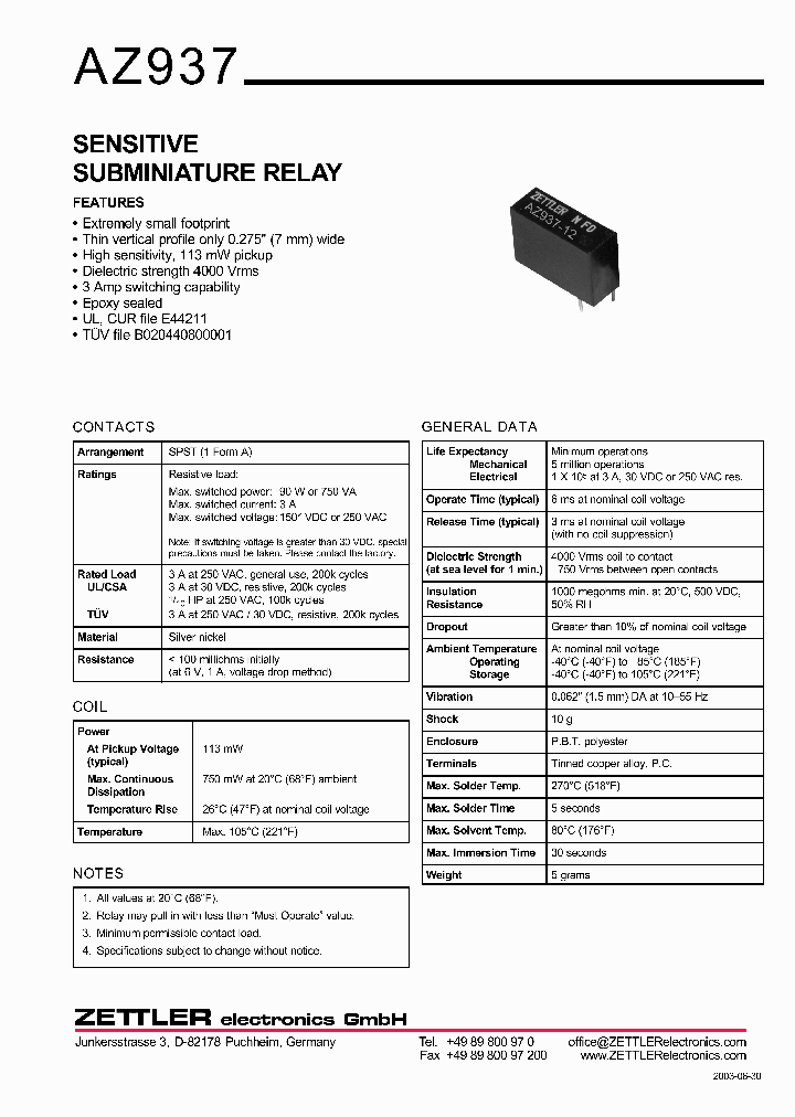 AZ937-6_664879.PDF Datasheet