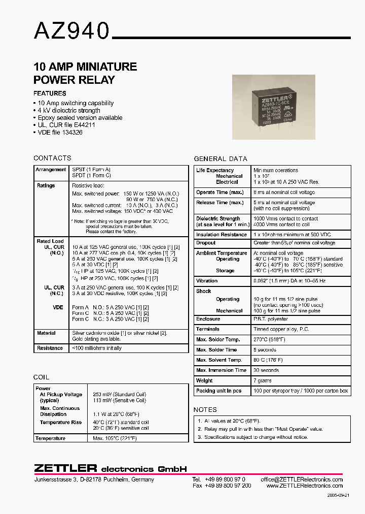 AZ940-1A-18DS_664907.PDF Datasheet