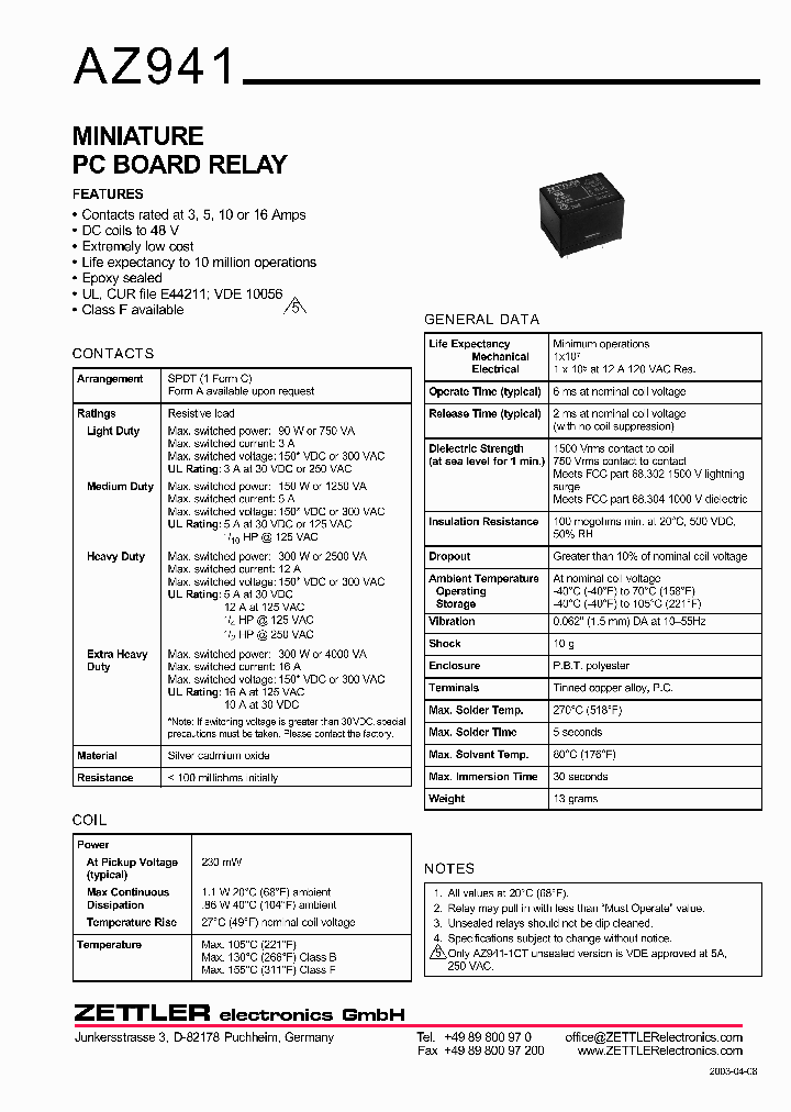 AZ941-1C-24DE_664924.PDF Datasheet