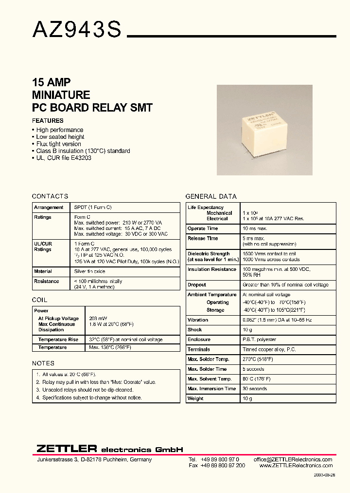 AZ943S-1CH-12D_664944.PDF Datasheet
