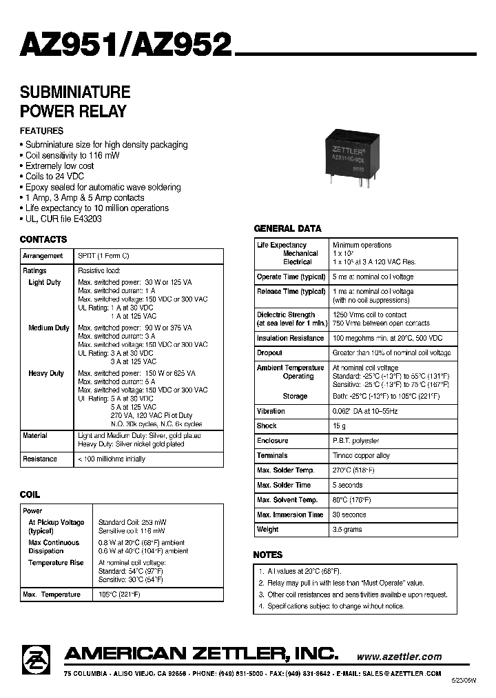 AZ952-1C-12DSE_665039.PDF Datasheet