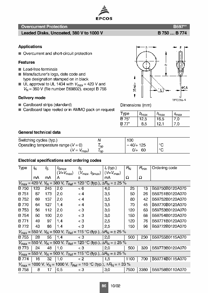 B59750B0120A070_459370.PDF Datasheet