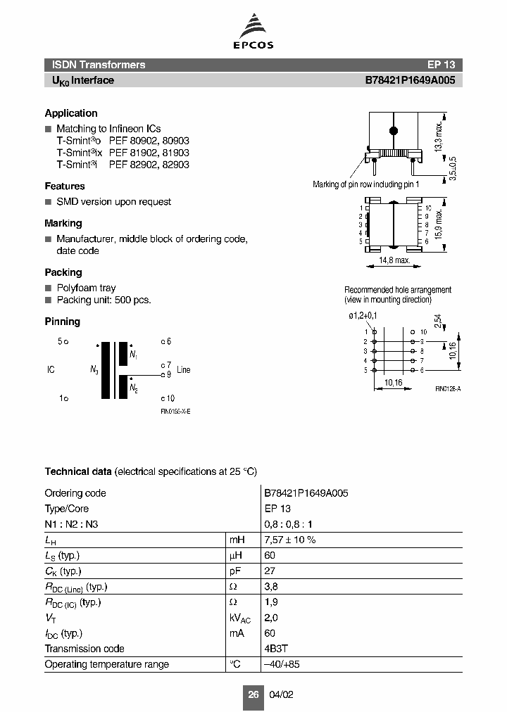 B78421P1649A005_740667.PDF Datasheet