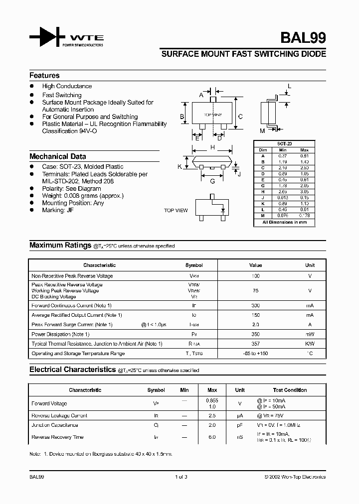 BAL99_724717.PDF Datasheet