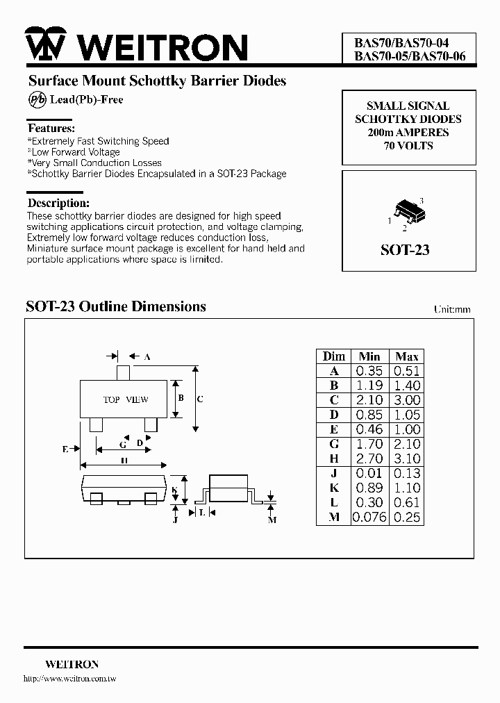 BAS70_590935.PDF Datasheet