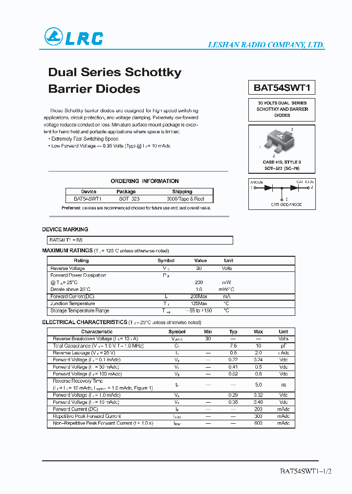 BAT54SWT1_563824.PDF Datasheet