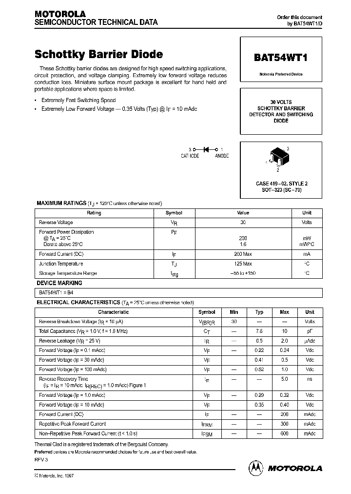 BAT54WT1_158138.PDF Datasheet