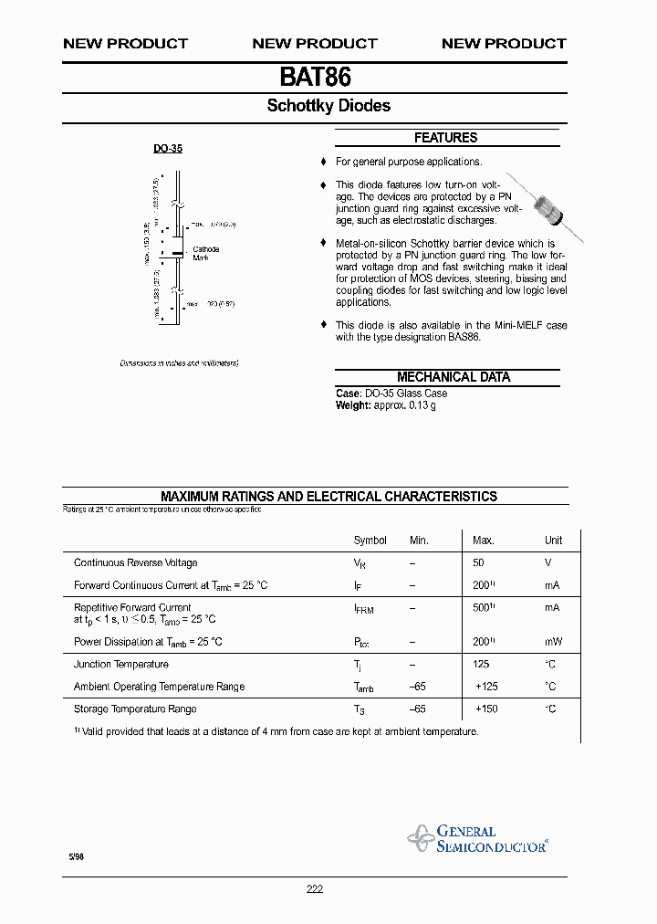 BAT86_585567.PDF Datasheet