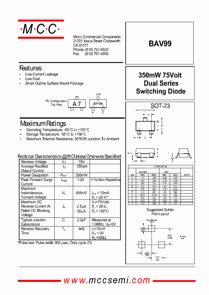 BAV99_572878.PDF Datasheet