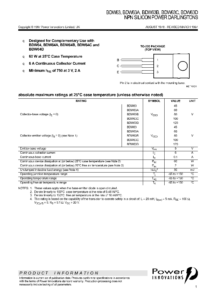 BDW63D_694894.PDF Datasheet