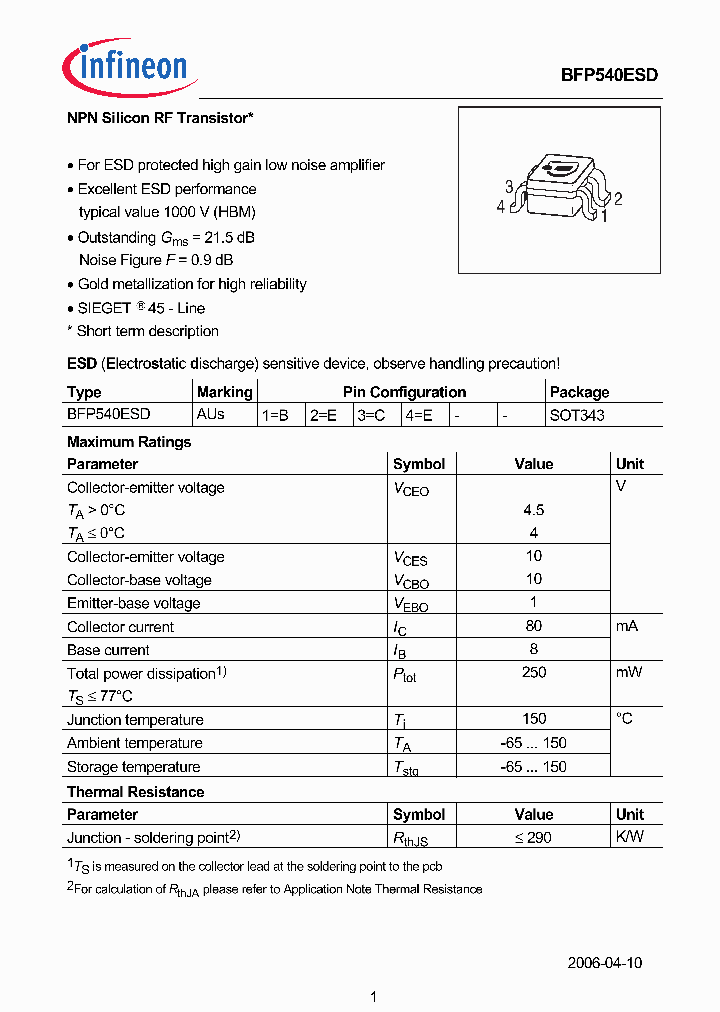 BFP540ESD_650636.PDF Datasheet