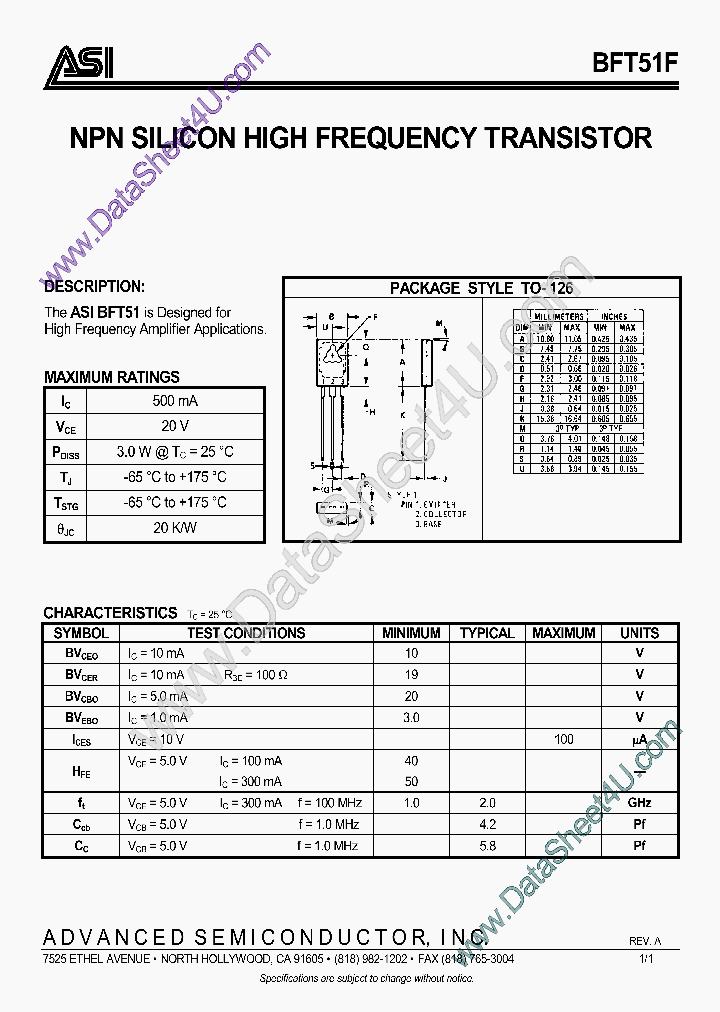 BFT51F_649137.PDF Datasheet