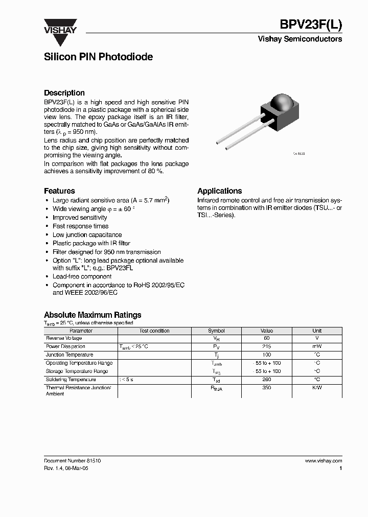 BPV23F05_751548.PDF Datasheet