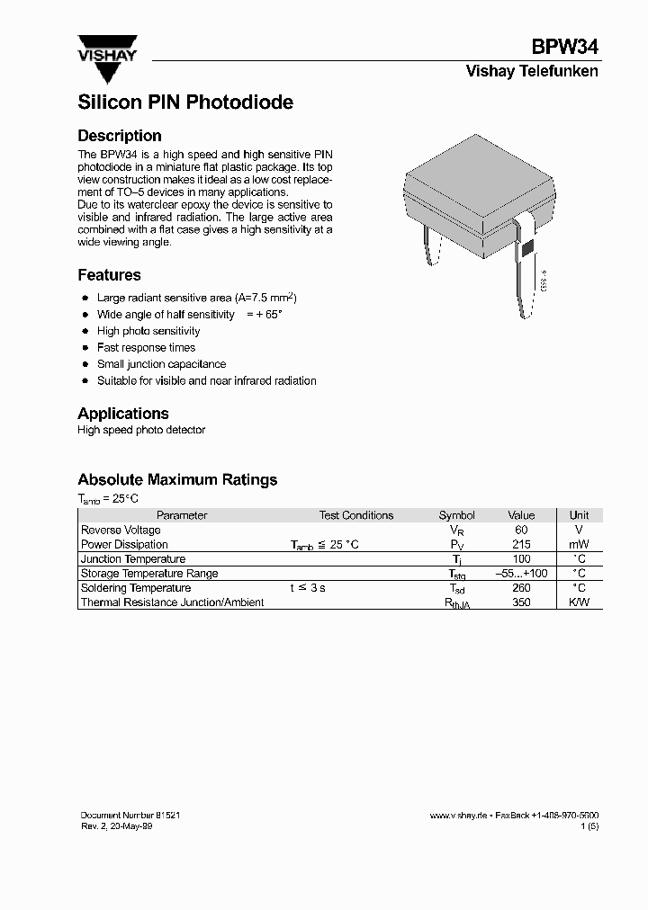 BPW34_766154.PDF Datasheet