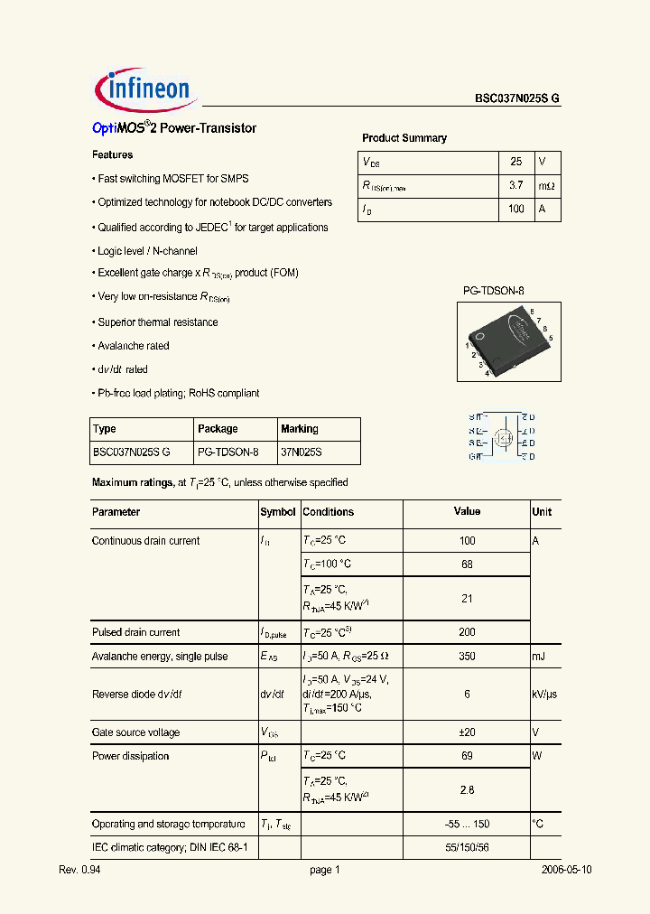 BSC037N025S_650679.PDF Datasheet