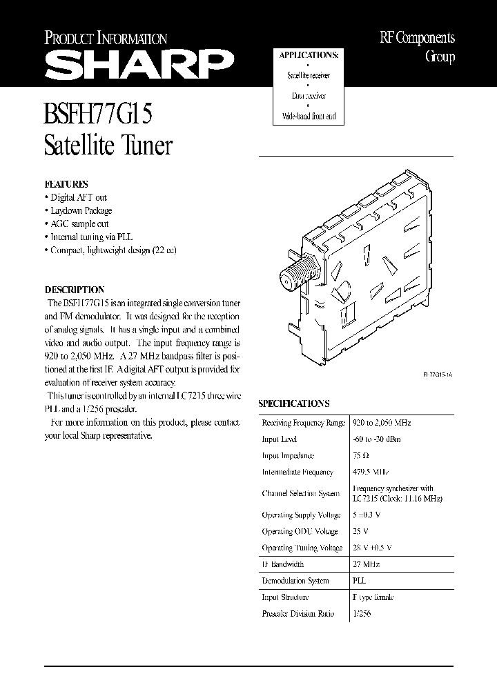 BSFH77G15_663231.PDF Datasheet