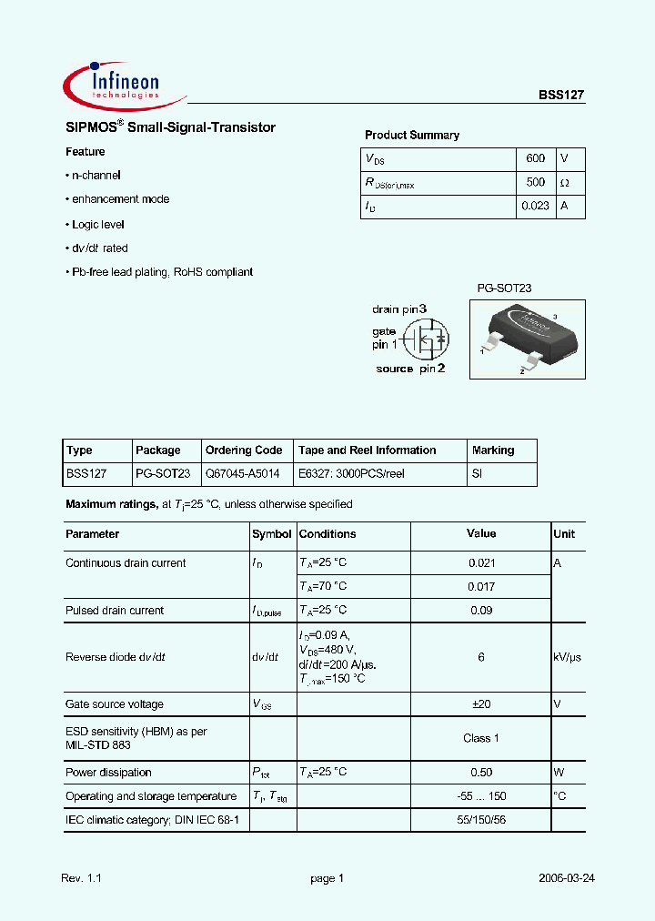 BSS127_650738.PDF Datasheet