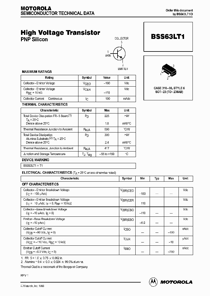 BSS63LT1_665560.PDF Datasheet