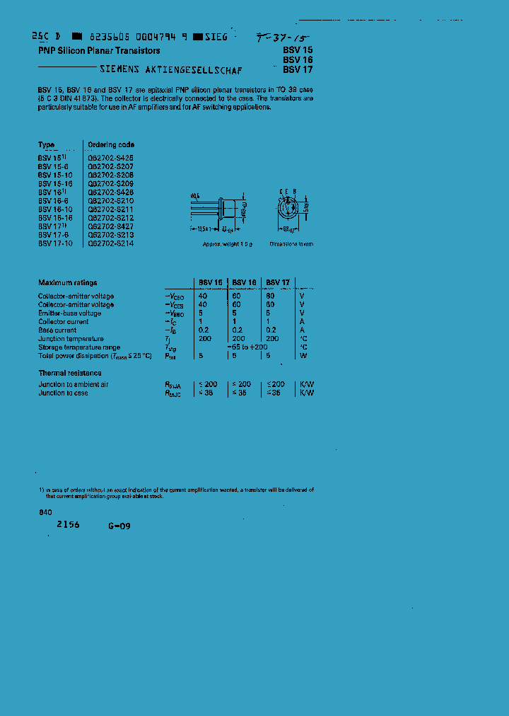 BSV16_794174.PDF Datasheet